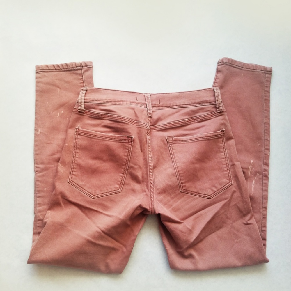 Free People Splatter Jeans Pink Size 27 - Picture 2 of 5